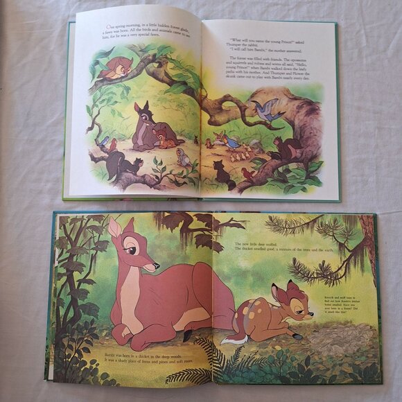 2 Disney Bambi 1984 Fragrant Forest 1975 Scratch Sniff Golden Vintage Book Lot - Picture 10 of 12
